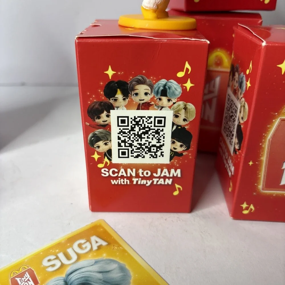 Set of 4 - McDonald's TinyTAN x BTS‎ Encore Edition #10 Happy Meal New - SUGA